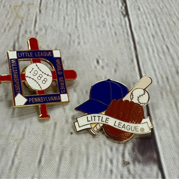 vintage little league world series hat cap pins set of 6 80s 90s-2000s baseball - Picture 4 of 10